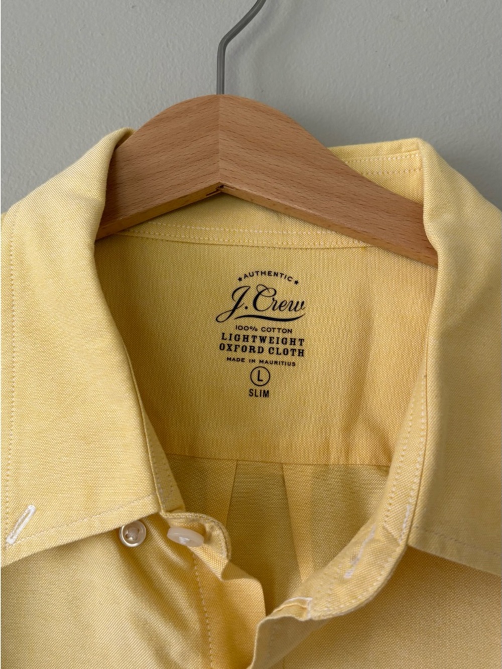 J. Crew Men's Pale Yellow Button-Down Dress Shirt - Picture 2 of 2